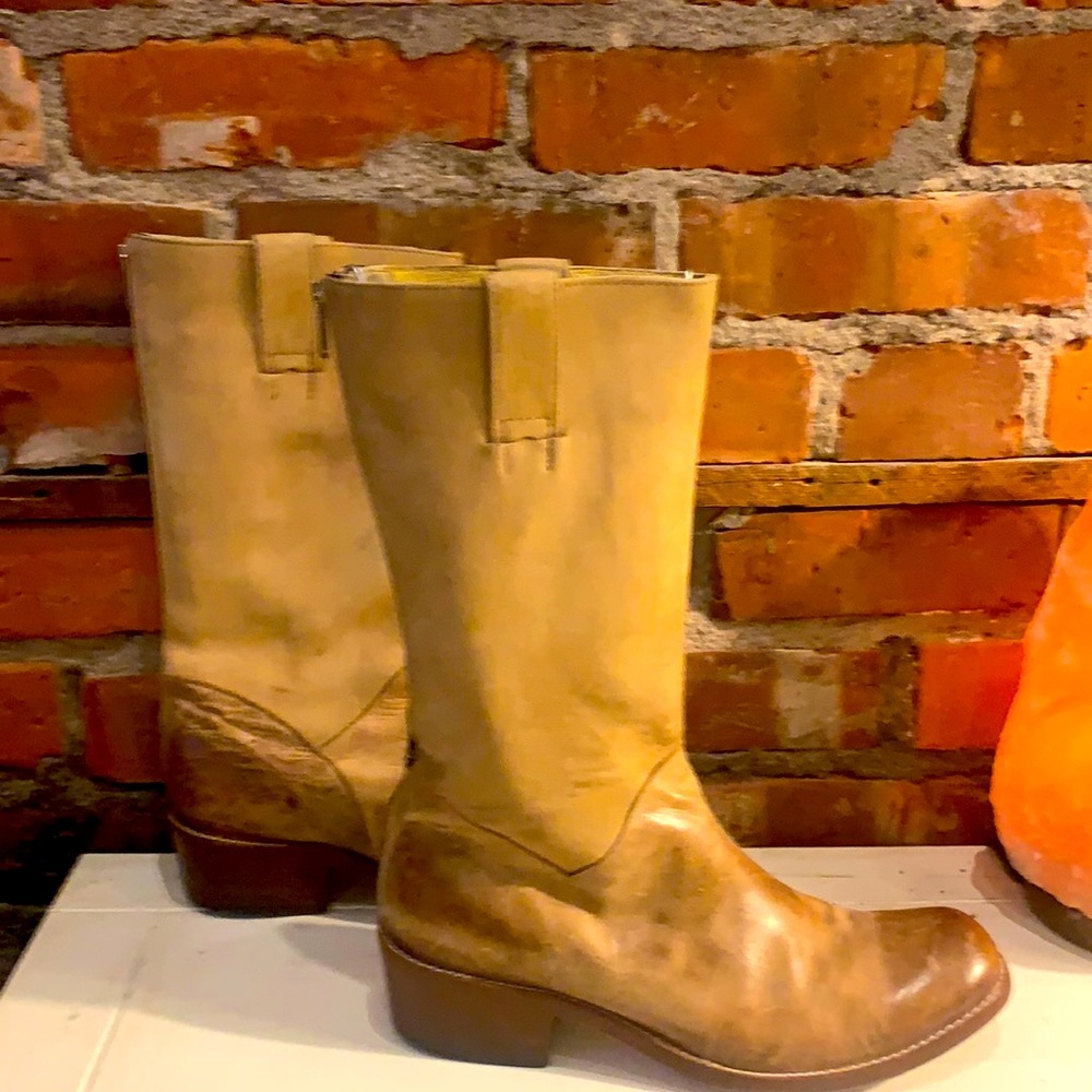 Cordani Calzature tan boots soft and distressed leather - size 38/7.5